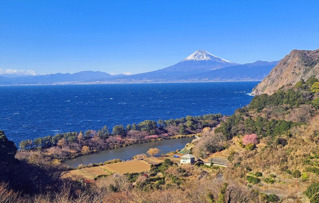 井田、明神池、駿河湾、富士山